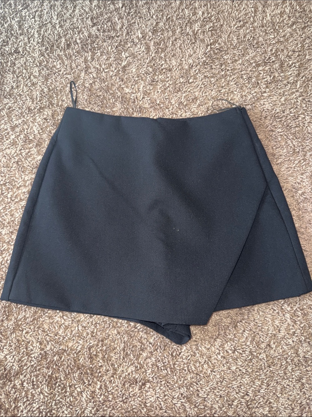 ZARA XS Black Women's Asymmetric Skort